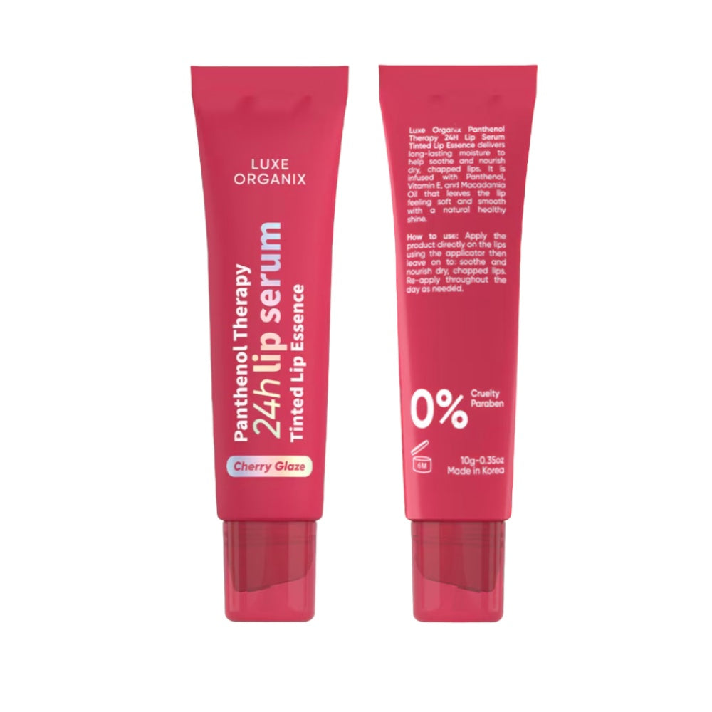 Luxe Organix Panthenol Therapy Lip Serum Cherry Glaze 10g leaves lips soft

