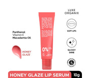 Luxe Organix Panthenol Therapy Lip Serum Honey Glaze with a smooth glide texture

