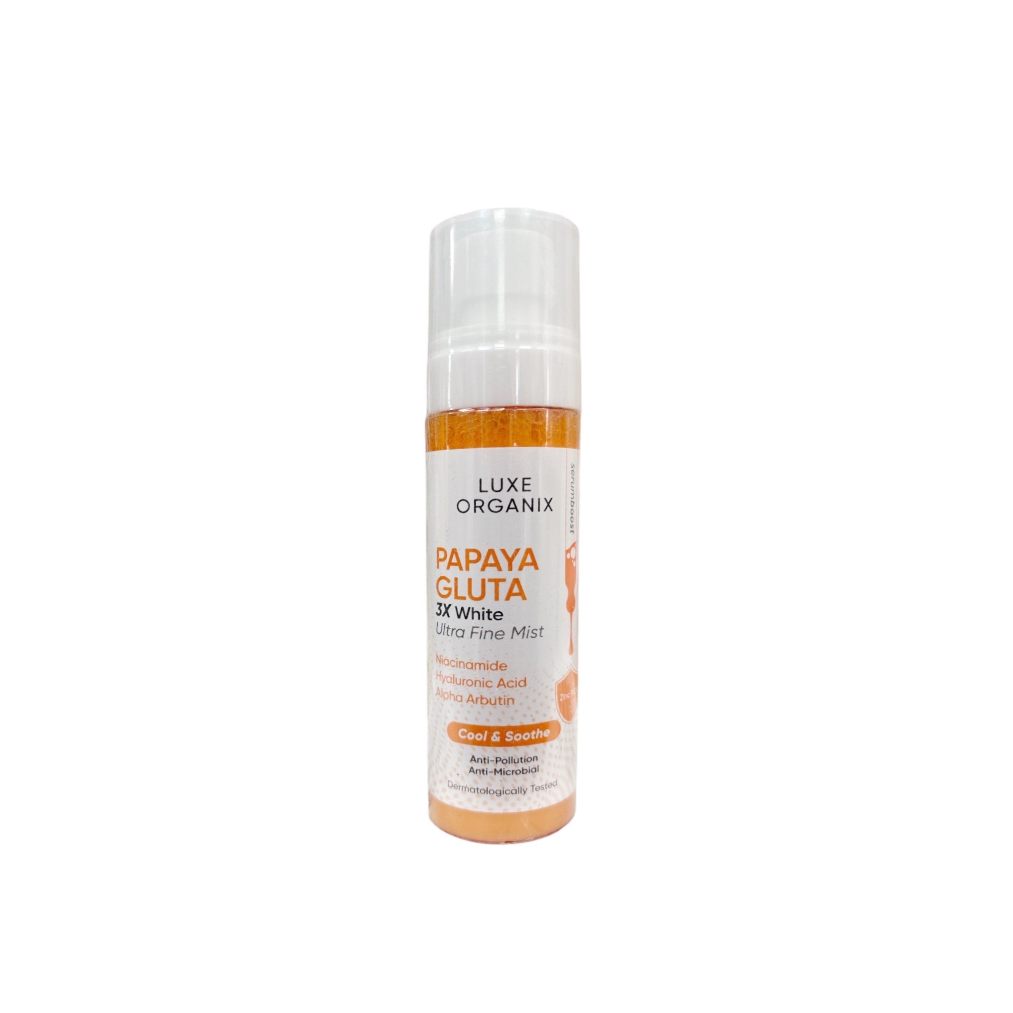 Luxe Organix Papaya Gluta Face Mist hydrating ultra fine mist for refreshed skin.