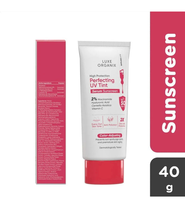 Luxe Organix Perfecting UV Tint Serum Sunscreen SPF 50
