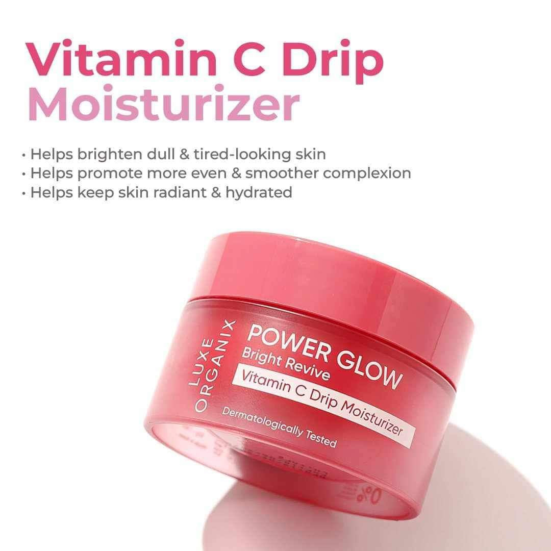 LUXE ORGANIX Power Glow Bright Revive Vitamin C Drip Moisturizer 50g