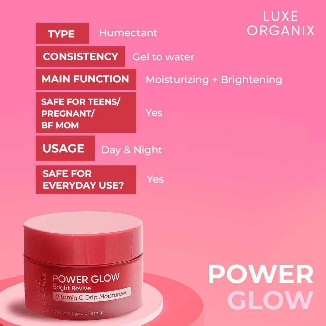 LUXE ORGANIX Power Glow Bright Revive Vitamin C Drip Moisturizer 50g