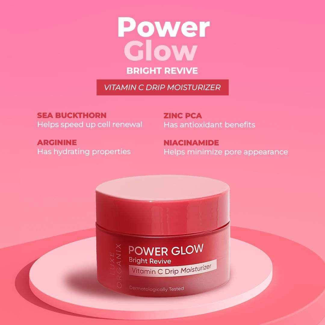 LUXE ORGANIX Power Glow Bright Revive Vitamin C Drip Moisturizer 50g