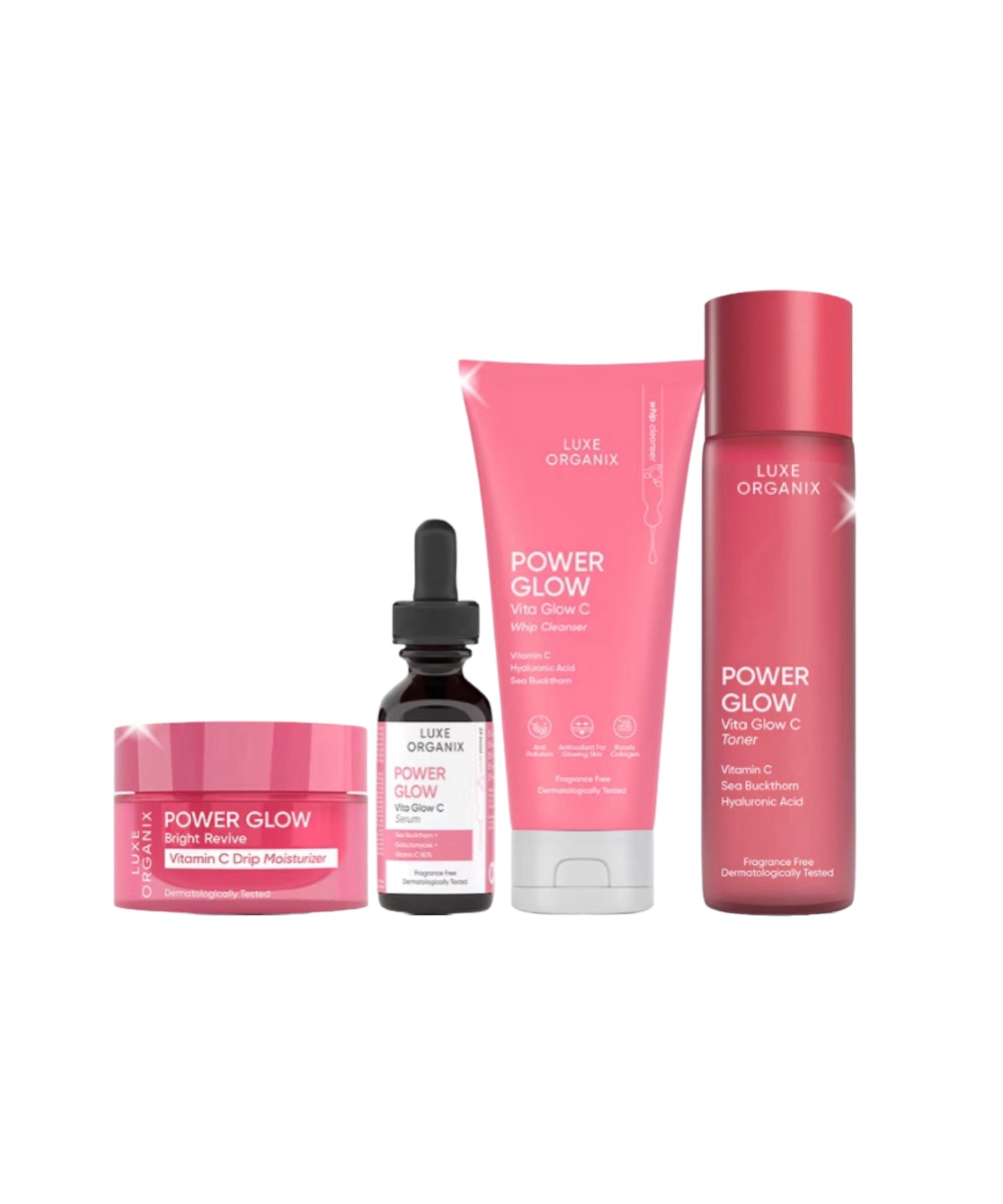Luxe Organix Power Glow Bundle for a refreshed face care routine

