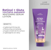 Luxe Organix Retinol + Gluta Whitening Serum Lotion 350ml