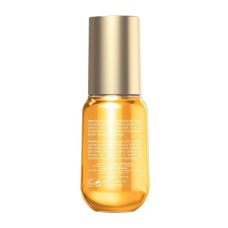 Luxe Organix Soft & Nourish UV Protection 3X Damage Repair Hair Oil 60ml suitable for styling and heat protection support