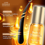 Luxe Organix Soft & Nourish UV Protection 3X Damage Repair Hair Oil 60ml delivers soft shiny and manageable hair finish