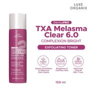 Luxe Organix DermaPRO TXA Melasma Clear exfoliating toner with glycolic acid