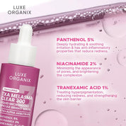 Luxe Organix serum helps improve skin appearance and smoothness