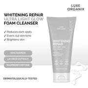 LUXE ORGANIX Whitening Repair Ultralight Glow Foam Cleanser 150g