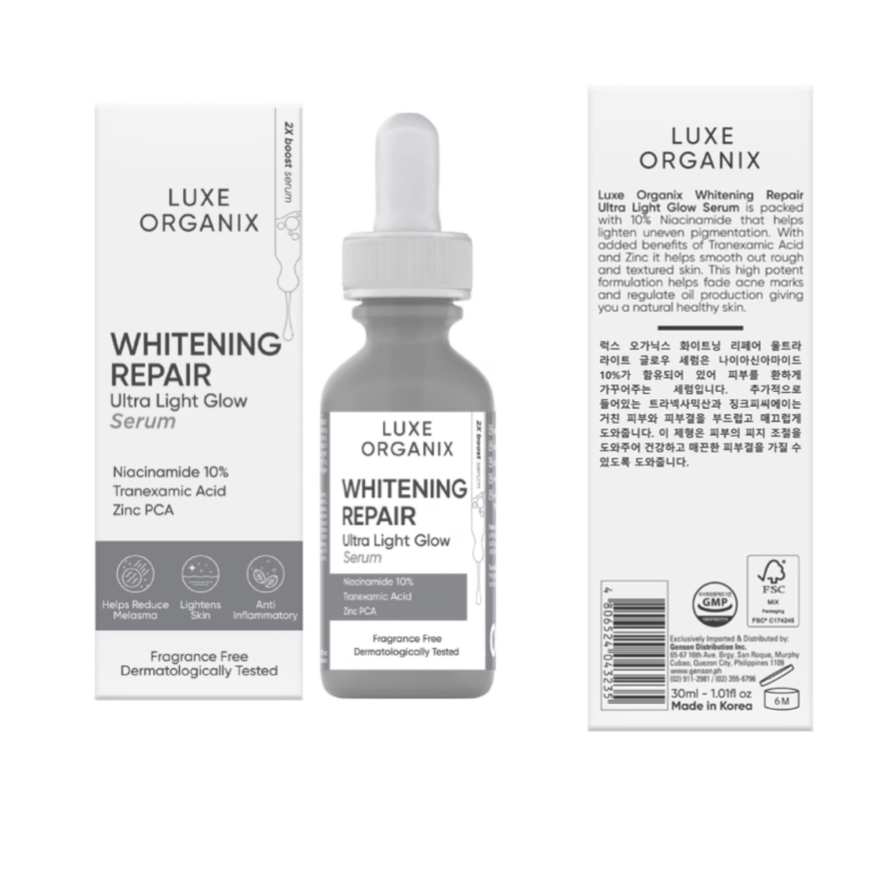 Luxe Organix Whitening Repair Niacinamide 10% Serum 30ml