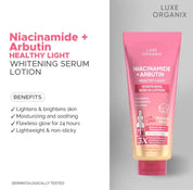 Luxe Organix Niacinamide + Arbutin Whitening Serum Lotion 350ml