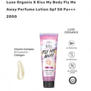 Luxe Organix X Kiss My Body FLY ME AWAY Perfume Lotion SPF 50 PA+++ | 200g