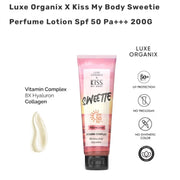 Luxe Organix X Kiss My Body SWEETIE Perfume Lotion SPF 50 PA+++ | 200g