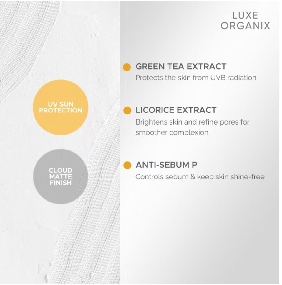 Luxe Organix ZERO Shine Invisible Daily Sun Stick glides smoothly on skin

