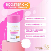 Luxe Skin Beauty Talks Booster C +C Vitamin C + Collagen, 60 Capsules