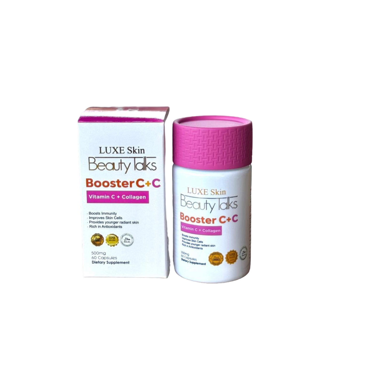 Luxe Skin Beauty Talks Booster C +C Vitamin C + Collagen, 60 Capsules