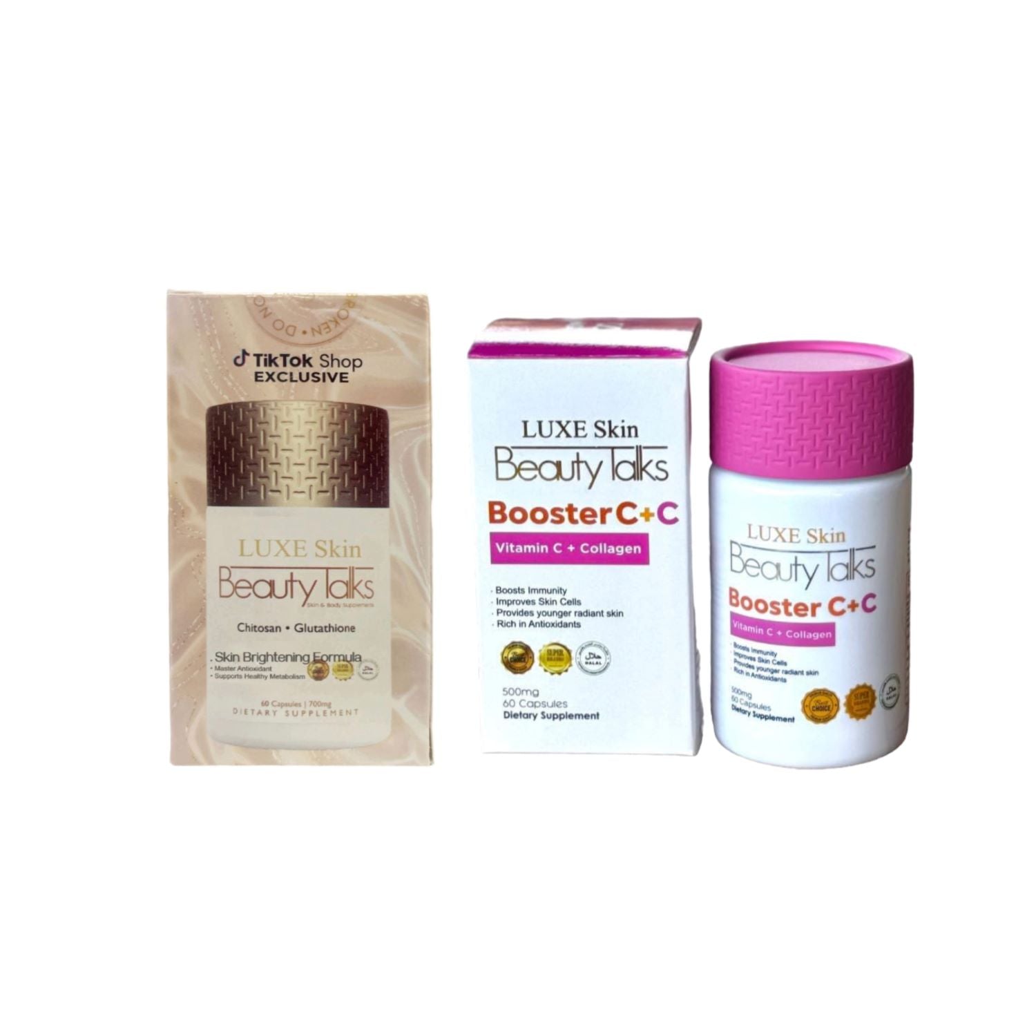 Luxe Skin BEAUTY TALKS Glutathione & Booster C + C Bundle