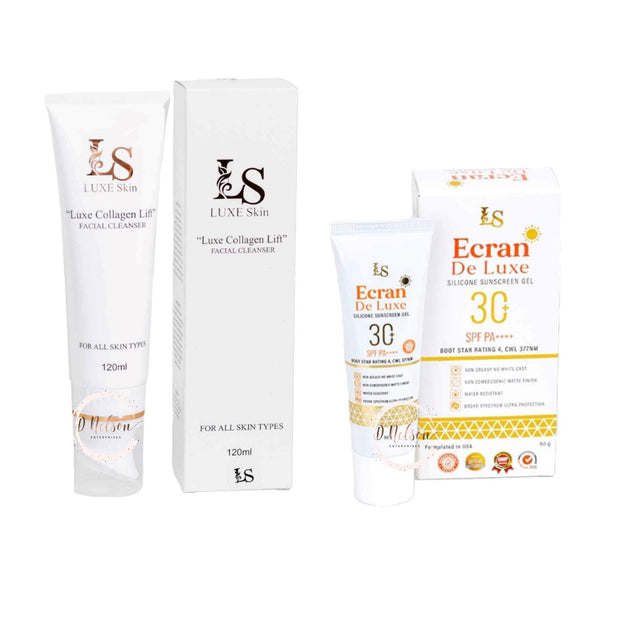 Luxe Skin Luxe Collagen Lift Facial Cleanser & Ecran De Luxe Sunscreen