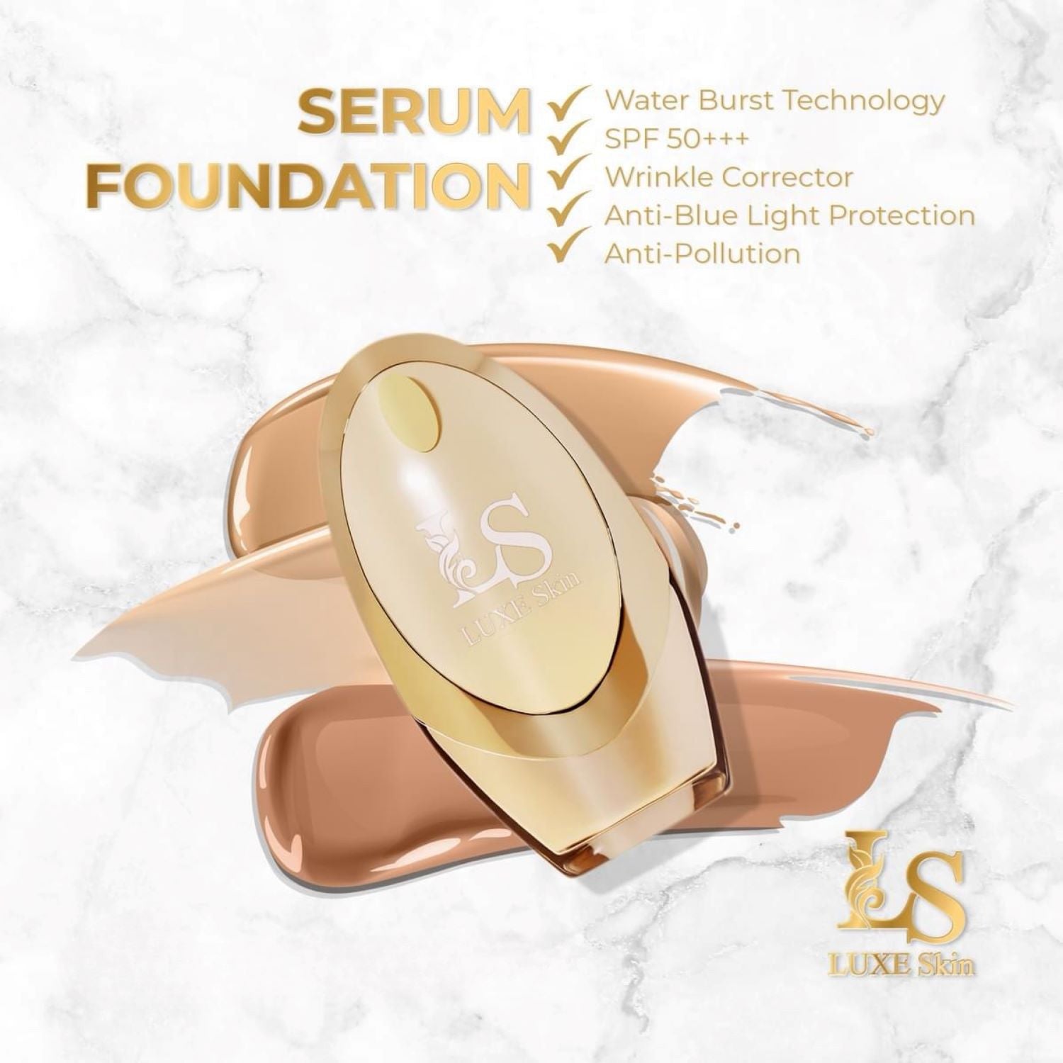 Luxe Skin Ecran De Luxe Silicone Sunscreen Gel & Warm Beige Serum Foundation