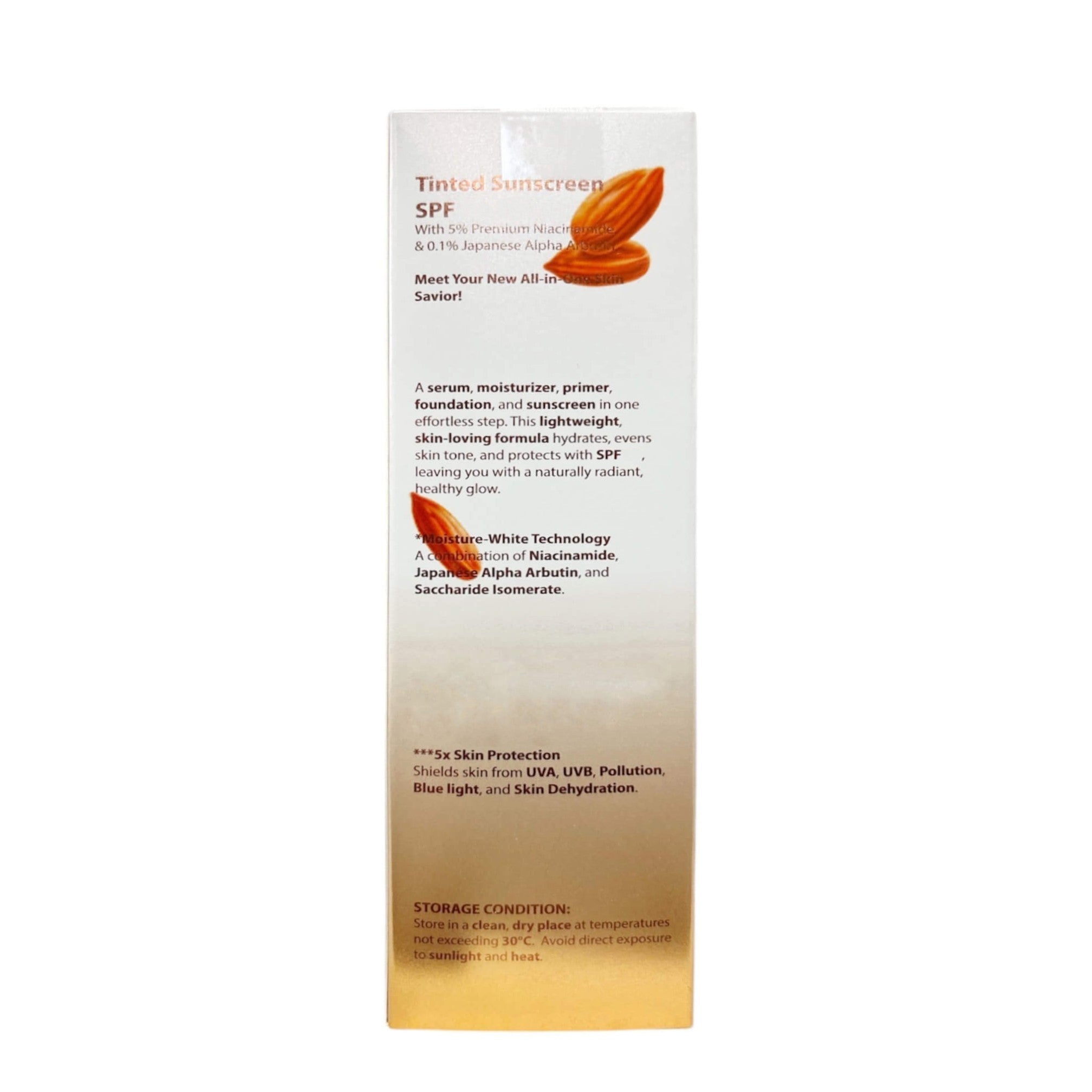 LUXE Skin Tinted Sunscreen SPF 70 PA+++ 45 mL with Niacinamide & Alpha Arbutin for daily face protection