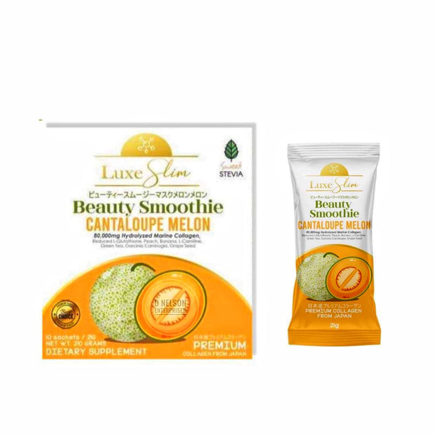 Luxe Slim Beauty Smoothie Cantaloupe Melon Hydrolyzed Marine Collagen
