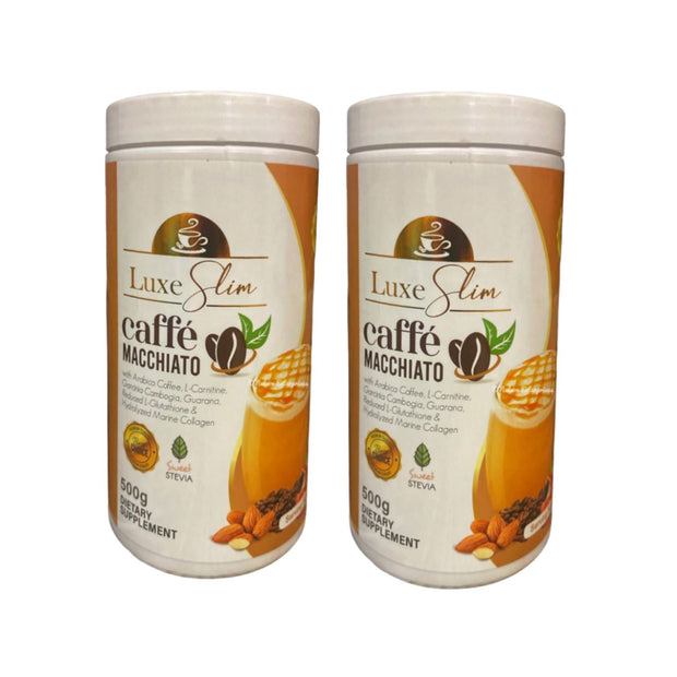 Luxe Slim Half Kilo Canister Caffe MACCHIATO Drink Mix - 2 Canisters