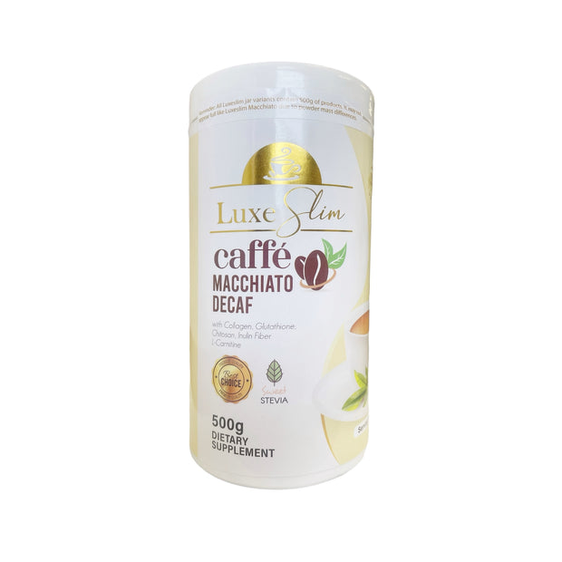 Luxe Slim Half Kilo Caffe Macchiato DECAF Drink Mix