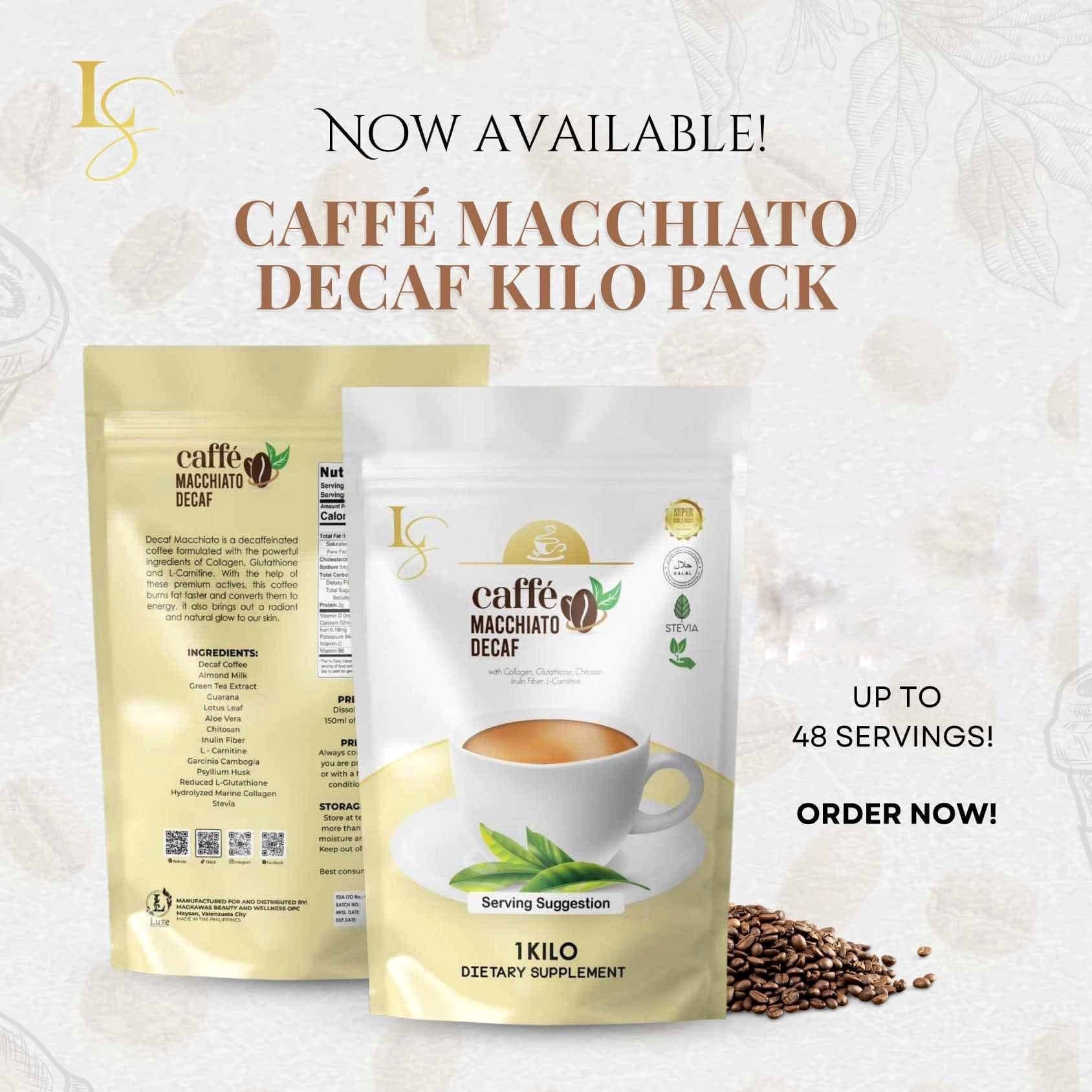 Luxe Slim KILO Caffe Macchiato DECAF Drink Mix