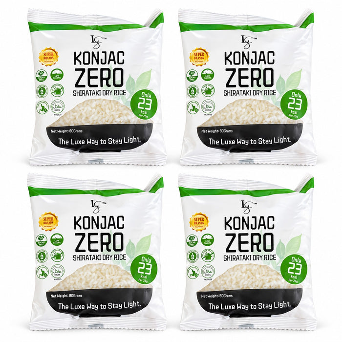 Luxe Slim Konjac Zero Shirataki Dry Rice 500g rice alternative made with konjac root fiber for everyday meals.