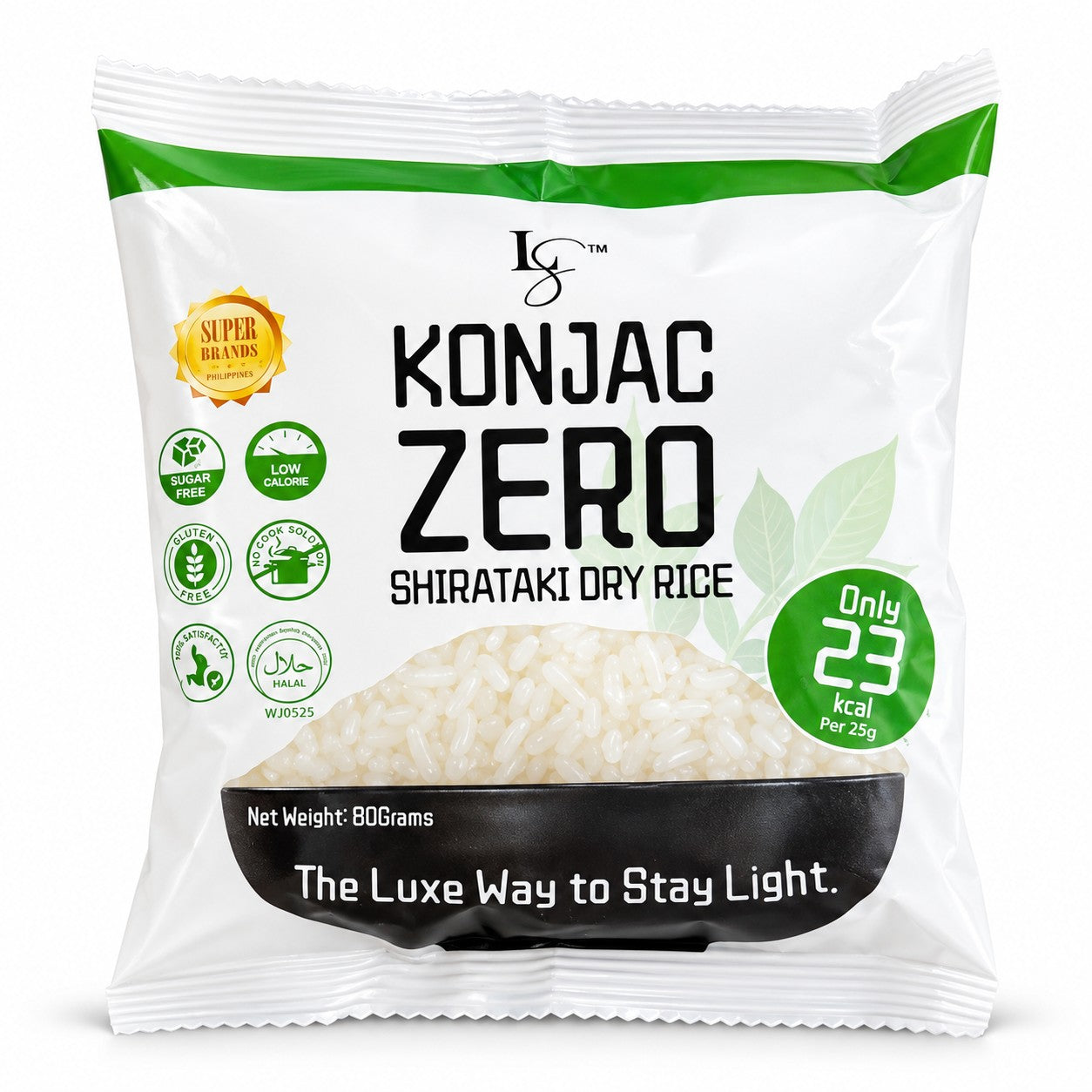 Luxe Slim Konjac Zero Shirataki Dry Rice 500g gluten-free rice alternative with a light and satisfying texture.