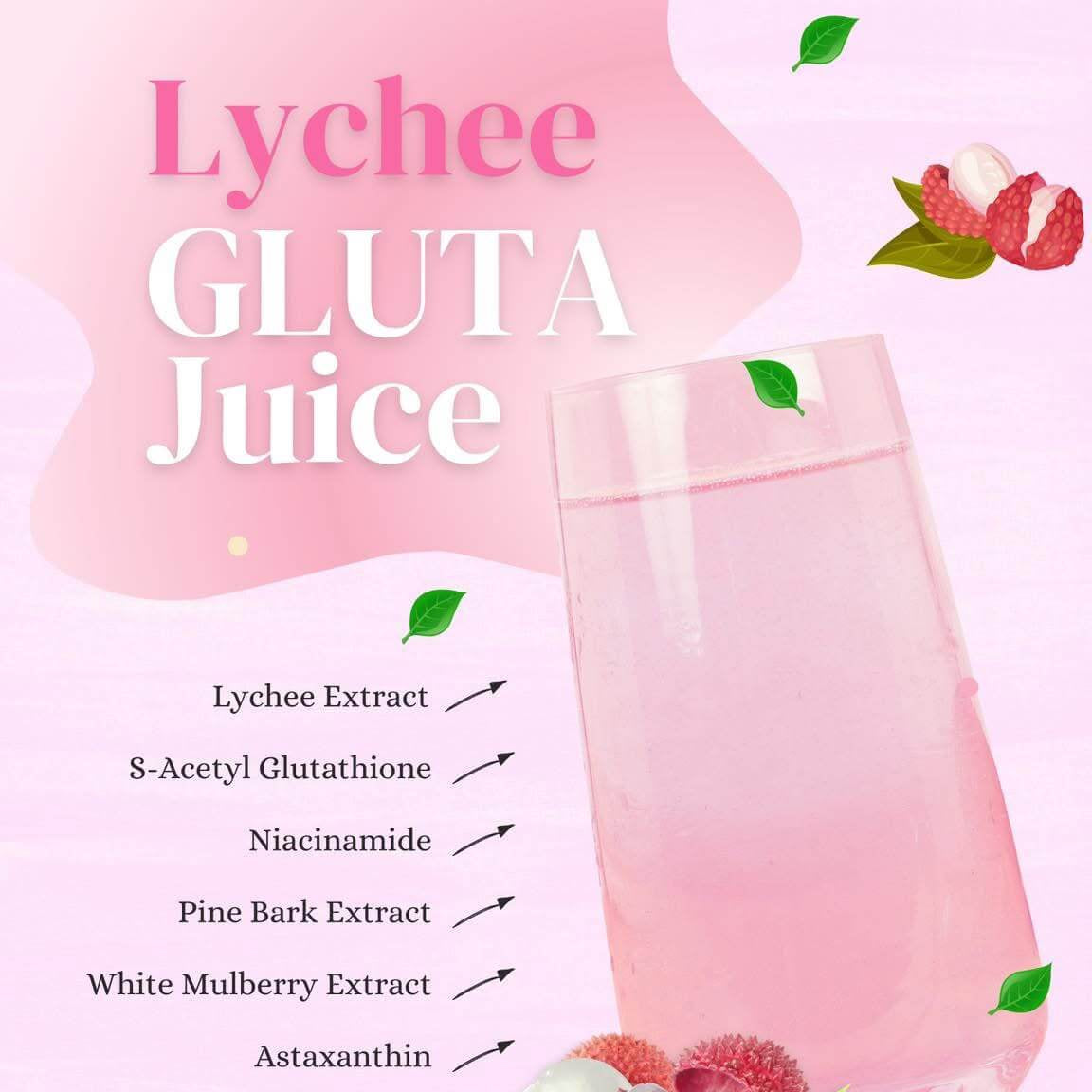 Luxe Slim Half Kilo Lychee Gluta Juice 500g is rich in collagen and other essential nutrients.