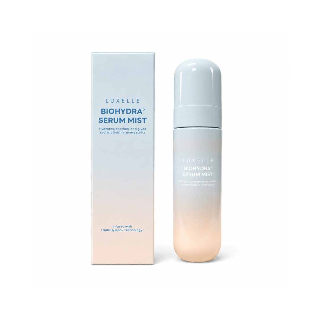 Luxelle BioHydra Serum Mist 80ml multi-purpose facial mist that can be used before and after makeup application