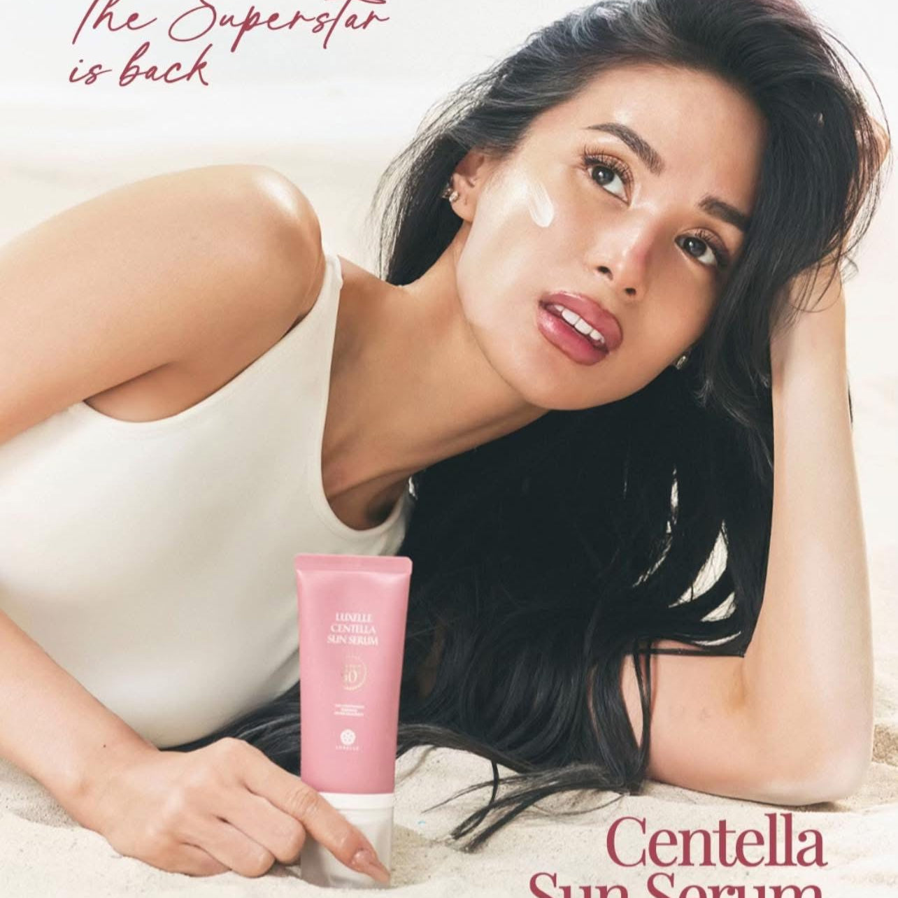 LUXELLE Centella Sun Serum SPF 50 PA++++ - Lightweight, Non-Greasy Sunscreen with Centella Asiatica