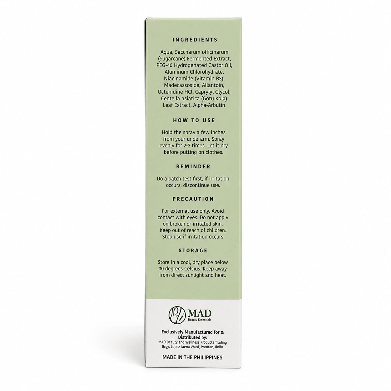 MAD Beauty Essentials MAD White Deo Spray refreshing body care mist with clean and fresh feel
