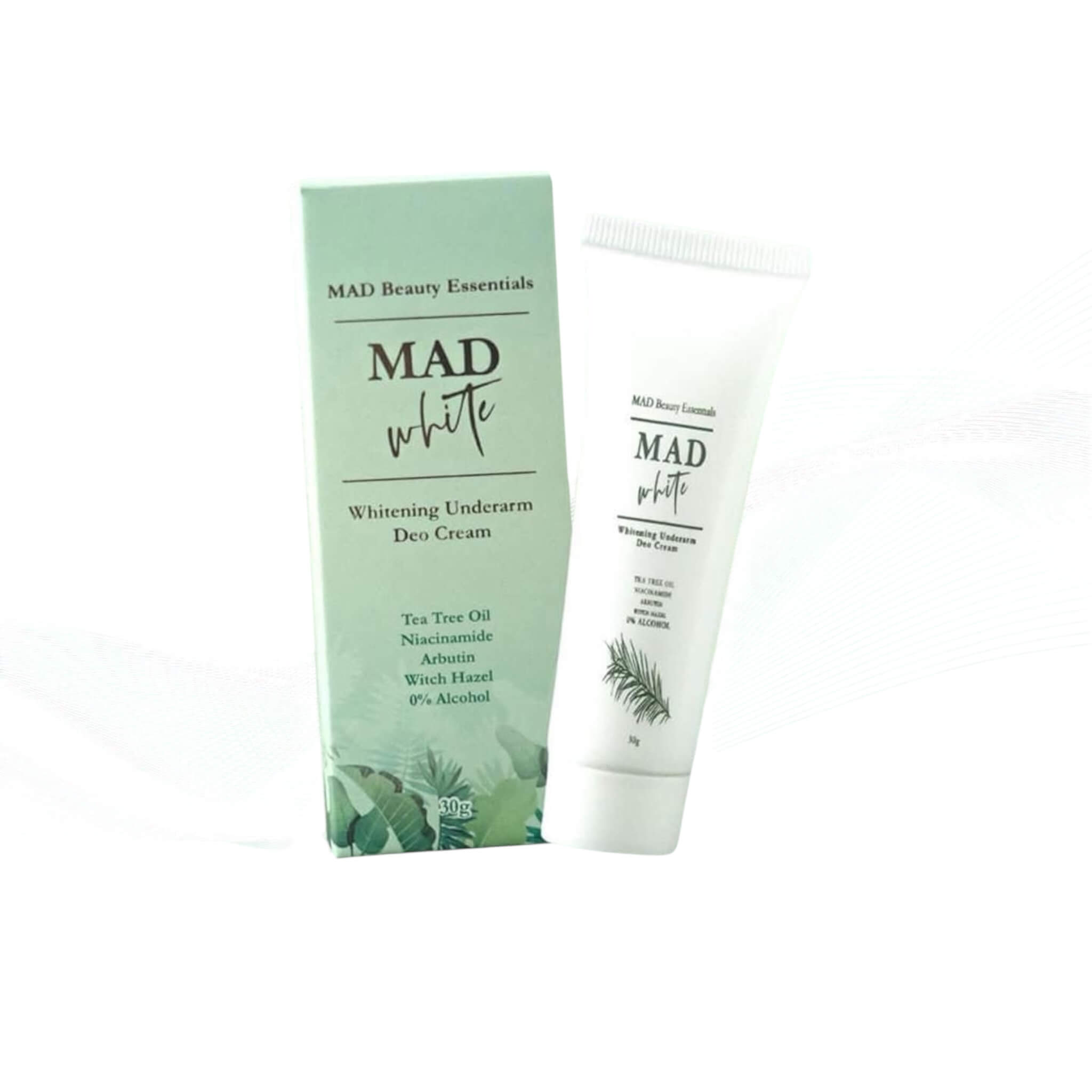 MAD Beauty Essentials Underarm Deo Cream with Tea Tree Oil and Niacinamide for long-lasting freshness