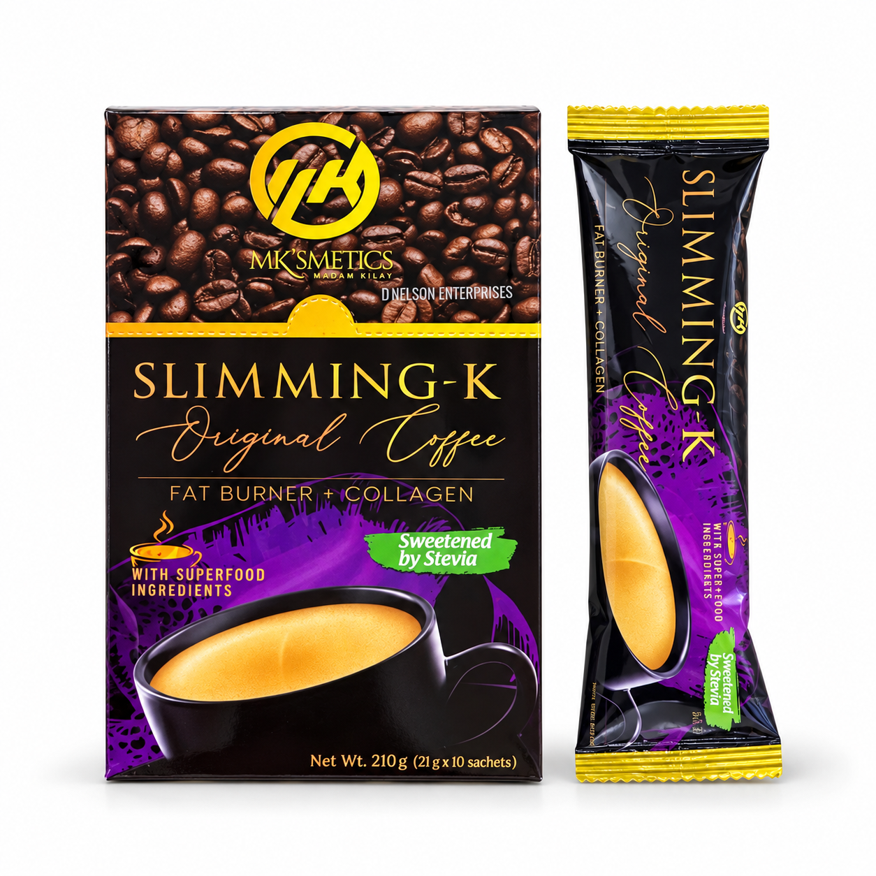Madam Kilay Classic Coffee with Collagen 10 Sachets x 21g convenient single-serve coffee mix for everyday enjoyment