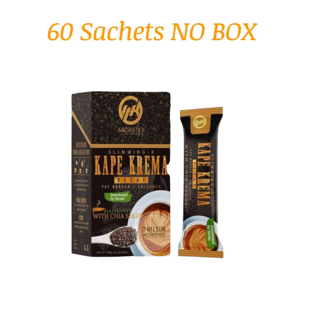 60 Sachets MK’SMETICS Slimming-K KAPE KREMA Decaf Coffee by Madam Kilay EXPIRES MARCH 2024
