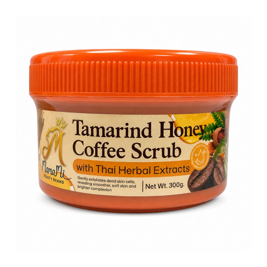 MamaMi Tamarind Honey Coffee Body Scrub 300g tropical body polish for a smooth, refreshed skin feel