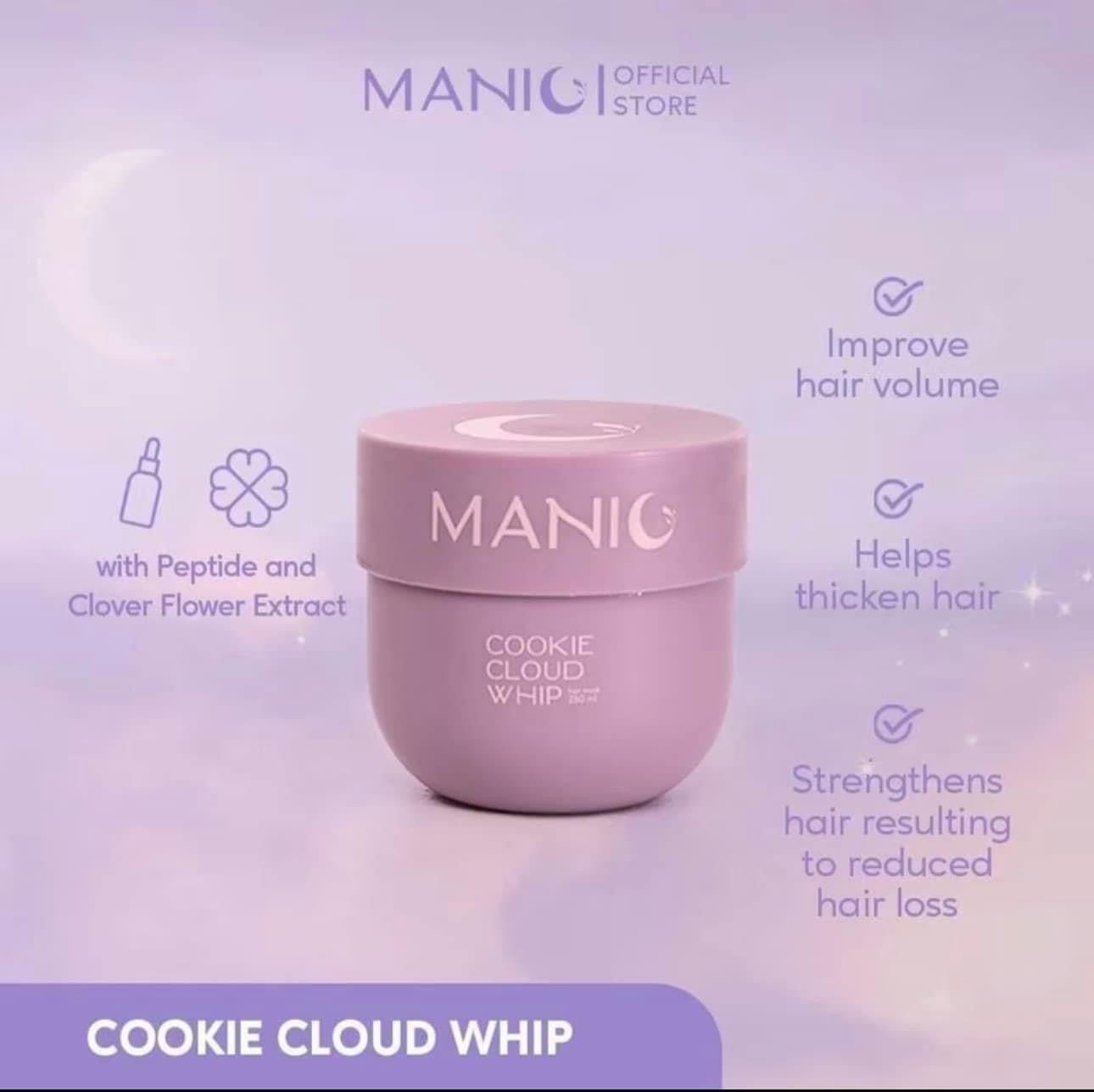 Manic Beauty Cookie Cloud Whip Hair Mask - Hair in Cloud Nine, 250ml