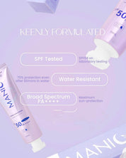Manic Beauty SUNBEAM MOUSSE Hybrid Sunscreen SPF 50 PA++++ – Sweat-resistant protection for daily outdoor activities.