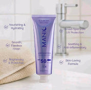 Manic Beauty SUNBEAM MOUSSE Hybrid Sunscreen SPF 50 PA++++ – Delivers a smooth, velvety texture on the skin.