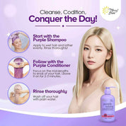 Merry Sun Blonde Enhance+ Purple Toning Conditioner with violet pigments for blonde hair care