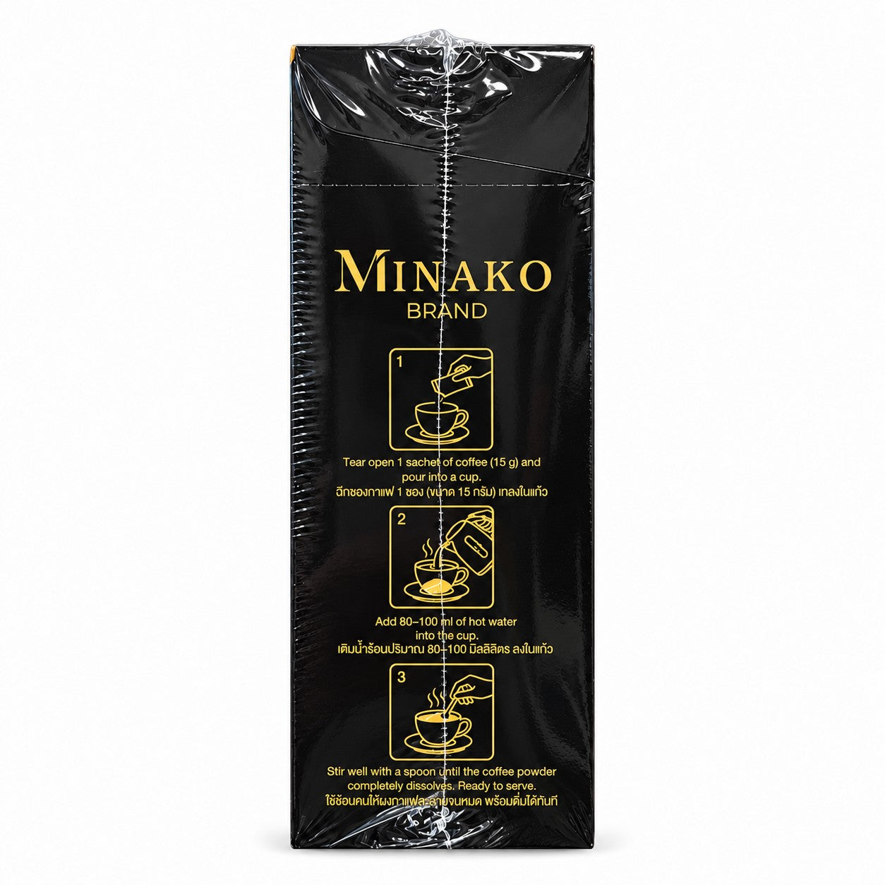 Minako Body Shape Coffee with L-Carnitine 150g combining Robusta and Arabica Coffee Powders for a distinctive coffee experience.