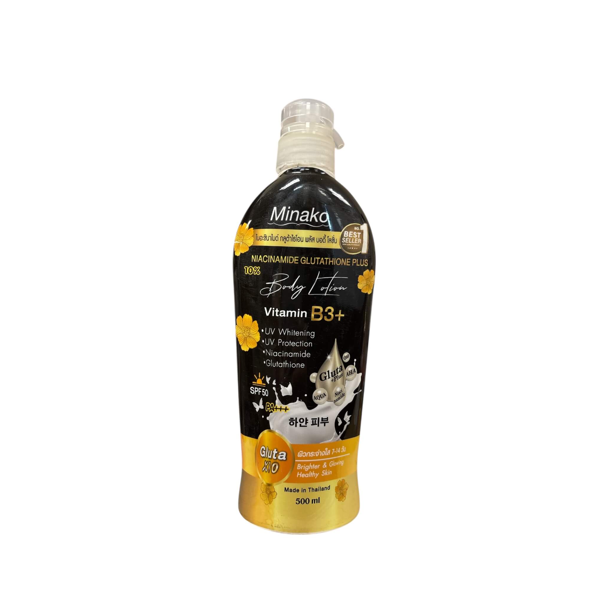 Minako Niacinamide Glutathione Plus Body Lotion 500ml for deep hydration
