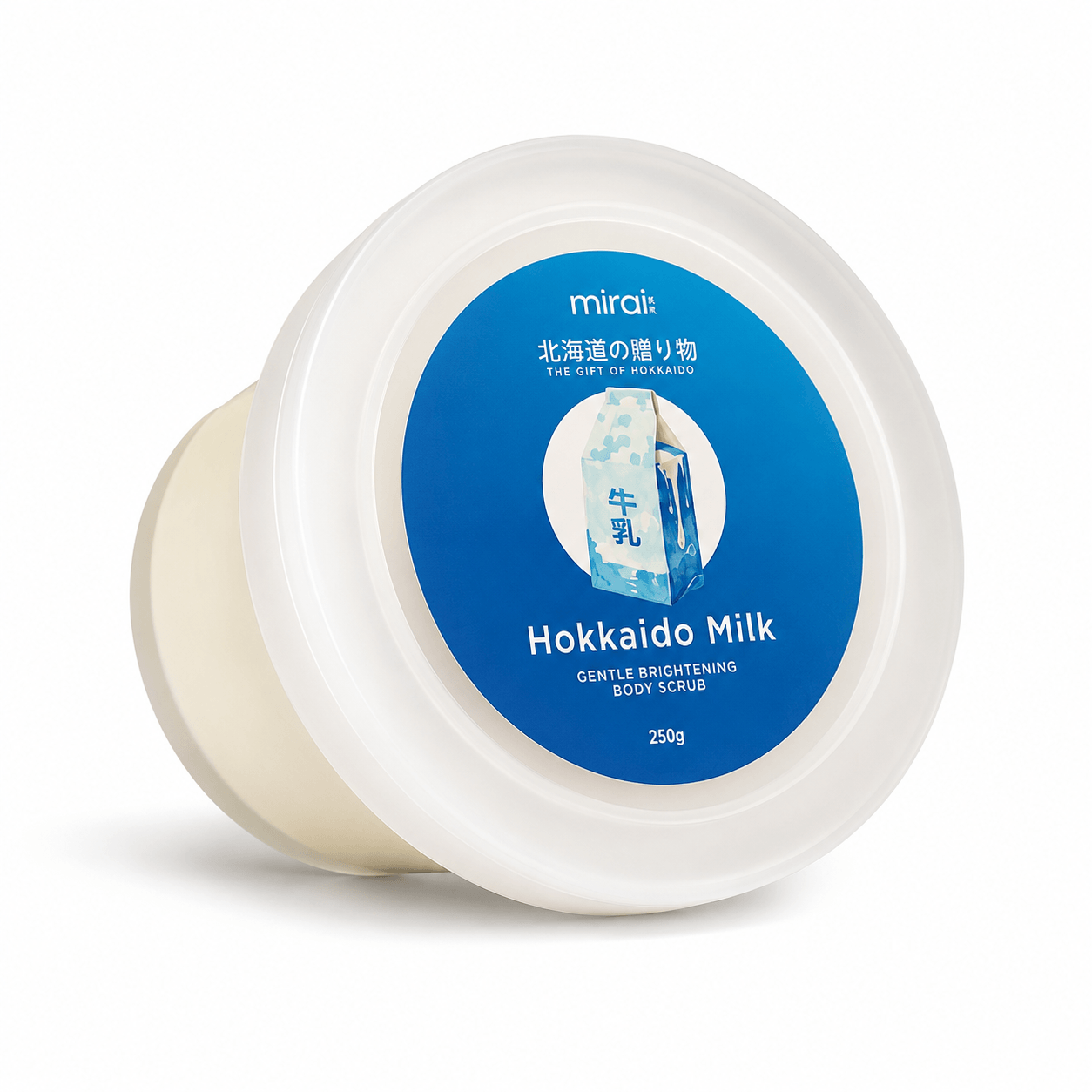 Mirai Hokkaido Milk Japanese-inspired body polish with Sea Salt exfoliating ingredients