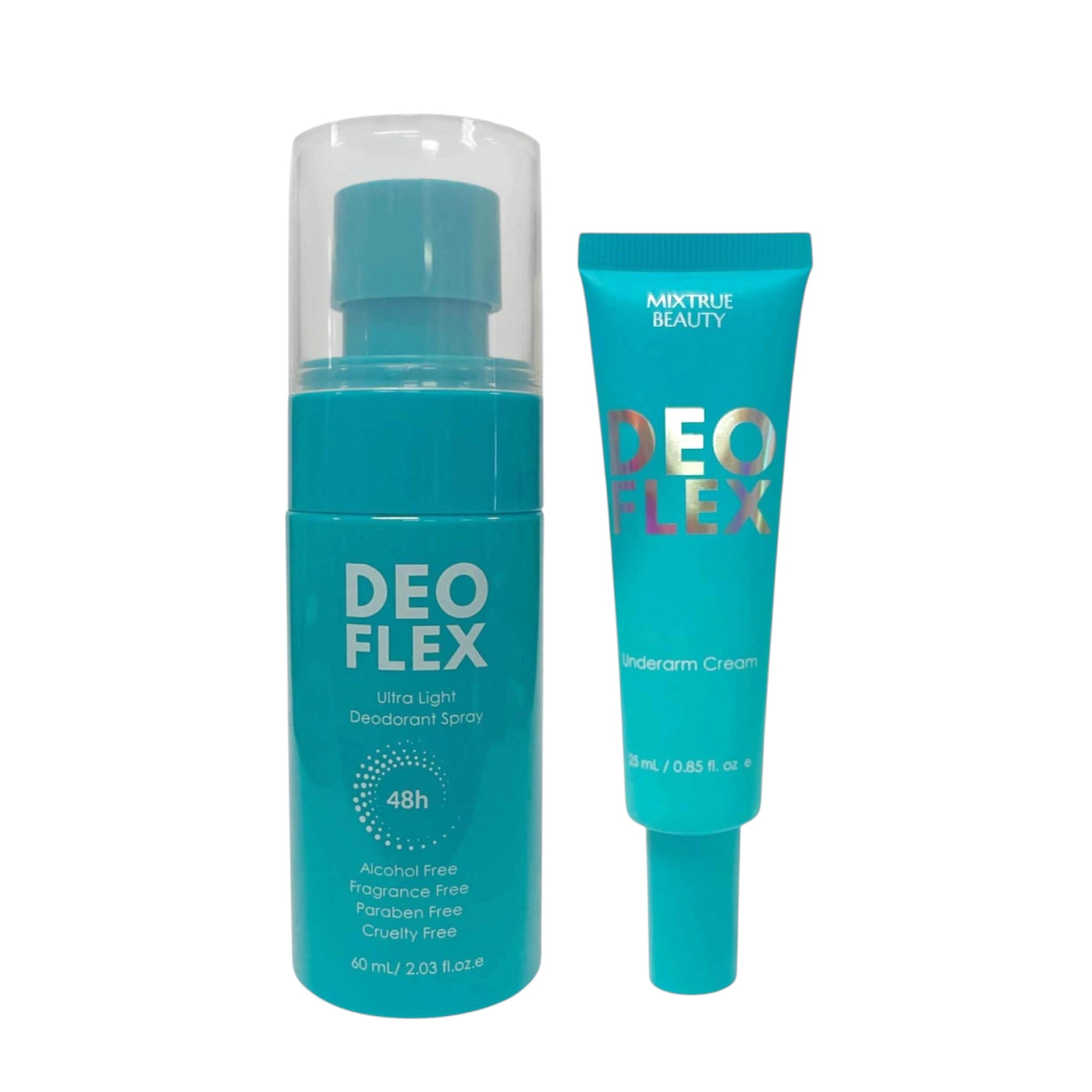 Mixtrue Deoflex Bundle Ultra Light Deodorant Spray and Underarm Cream with lightweight daily care formula for smooth fresh comfort