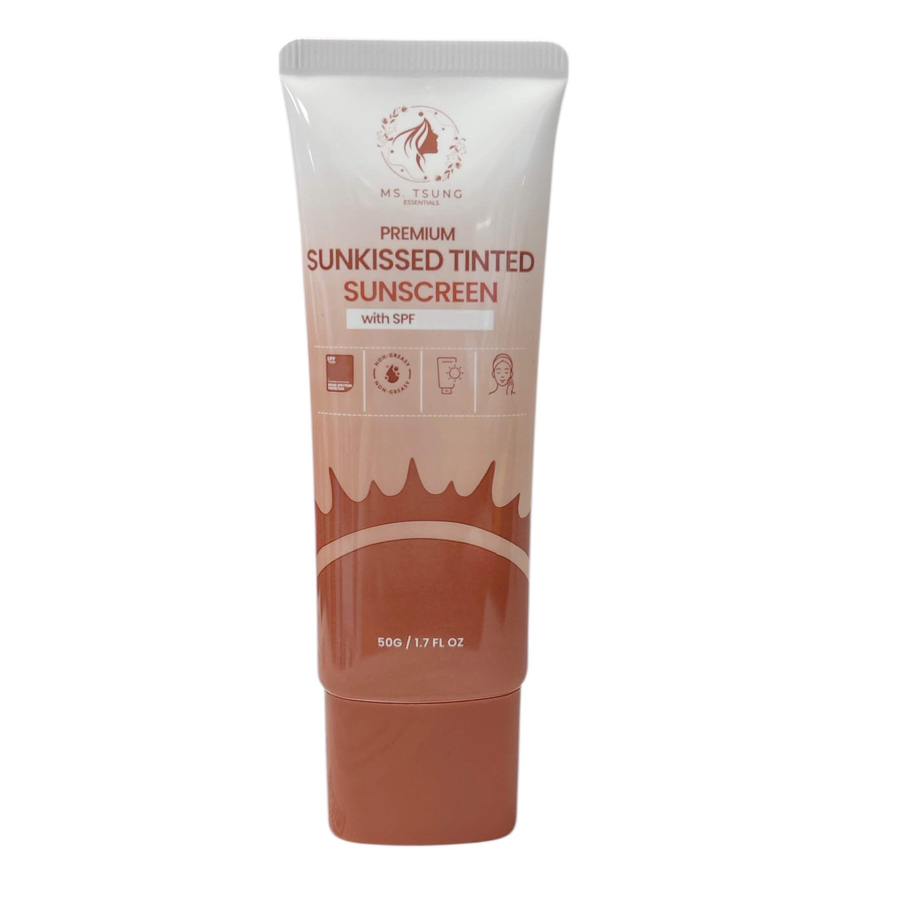 Ms. Tsung Essentials Sunkissed Tinted Sunscreen SPF 50 PA+++ | Daily Face Sunscreen | 50g