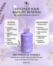 Ms. Tsung Essentials Retinol + Niacinamide Renewal Serum 30ml with a lightweight facial care formula