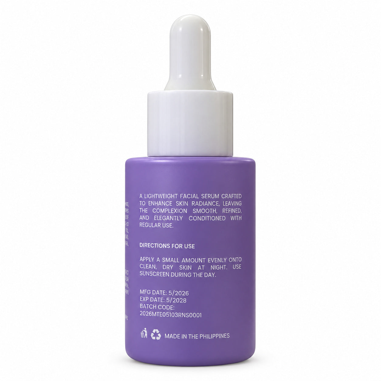 Ms. Tsung Essentials Retinol + Niacinamide Renewal Serum 30ml supporting an even-looking complexion